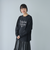 メタリックロゴプリントロングスリーブＴシャツ