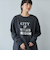 メタリックロゴプリントロングスリーブＴシャツ
