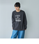 メタリックロゴプリントロングスリーブＴシャツ