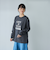 メタリックロゴプリントロングスリーブＴシャツ