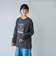 メタリックロゴプリントロングスリーブＴシャツ