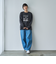 メタリックロゴプリントロングスリーブＴシャツ