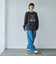 メタリックロゴプリントロングスリーブＴシャツ