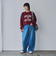 【カジュアル×大人両立】ループロゴジャガードハイゲージニット