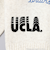 UCLA モチーフ刺繍メランジクルーネックニット