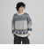 【洗える】フェアアイルクルーネックニット