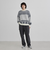 【洗える】フェアアイルクルーネックニット