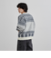 【洗える】フェアアイルクルーネックニット
