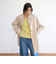 コットンリネンスクエアステンカラーコート