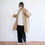 コットンリネンスクエアステンカラーコート