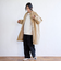 コットンリネンスクエアステンカラーコート