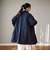 コットンリネンスクエアステンカラーコート