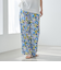 フラワープリント イージーワイドパンツ