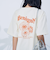 フラワーモチーフバックプリントTシャツ
