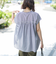 バックシャーリングスキッパーフレンチスリーブブラウス