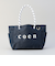 【一部WEBカラー・追加】coen（コーエン） ロゴ ポリキャンバストートバッグ（Mサイズ）