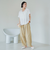 【接触冷感】袖フリルスキッパーブラウス