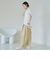 【接触冷感】袖フリルスキッパーブラウス