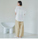 【接触冷感】袖フリルスキッパーブラウス