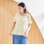 【接触冷感】袖フリルスキッパーブラウス