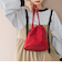 【新色追加】レザーライク巾着ショルダーバッグ
