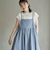 コットンレーヨンデニムキャミワンピース