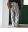 コットンレーヨンデニムワイドパンツ