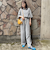 コットンレーヨンデニムワイドパンツ