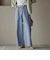 コットンレーヨンデニムワイドパンツ