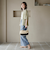 コットンレーヨンデニムワイドパンツ