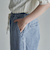 コットンレーヨンデニムワイドパンツ