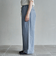 コットンレーヨンデニムワイドパンツ