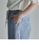 コットンレーヨンデニムワイドパンツ