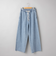 コットンレーヨンデニムワイドパンツ