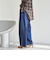 コットンレーヨンデニムワイドパンツ