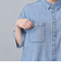 コットンレーヨンデニム半袖シャツ