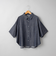 コットンレーヨンデニム半袖シャツ