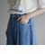 サイドライン タックワイドデニムパンツ