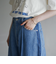 サイドライン タックワイドデニムパンツ