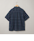 絡み織りチェックシャツ