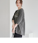 ピグメントドッキング布帛五分袖Tシャツ