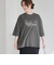 ピグメントドッキング布帛五分袖Tシャツ