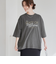 ピグメントドッキング布帛五分袖Tシャツ