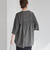 ピグメントドッキング布帛五分袖Tシャツ