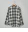 オンブレチェックライトネルレギュラーシャツ