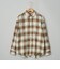 オンブレチェックライトネルレギュラーシャツ
