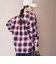 オンブレチェックライトネルレギュラーシャツ
