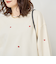 ハート刺繍裏毛スウェットプルオーバー