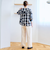 TRオンブレチェックフーディシャツ