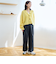 TRストライプタックワイドパンツ